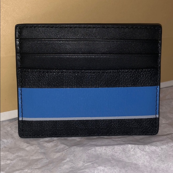 🆕 Michael Kors Tall Card Case Men’s Wallet Blue! - Picture 4 of 4